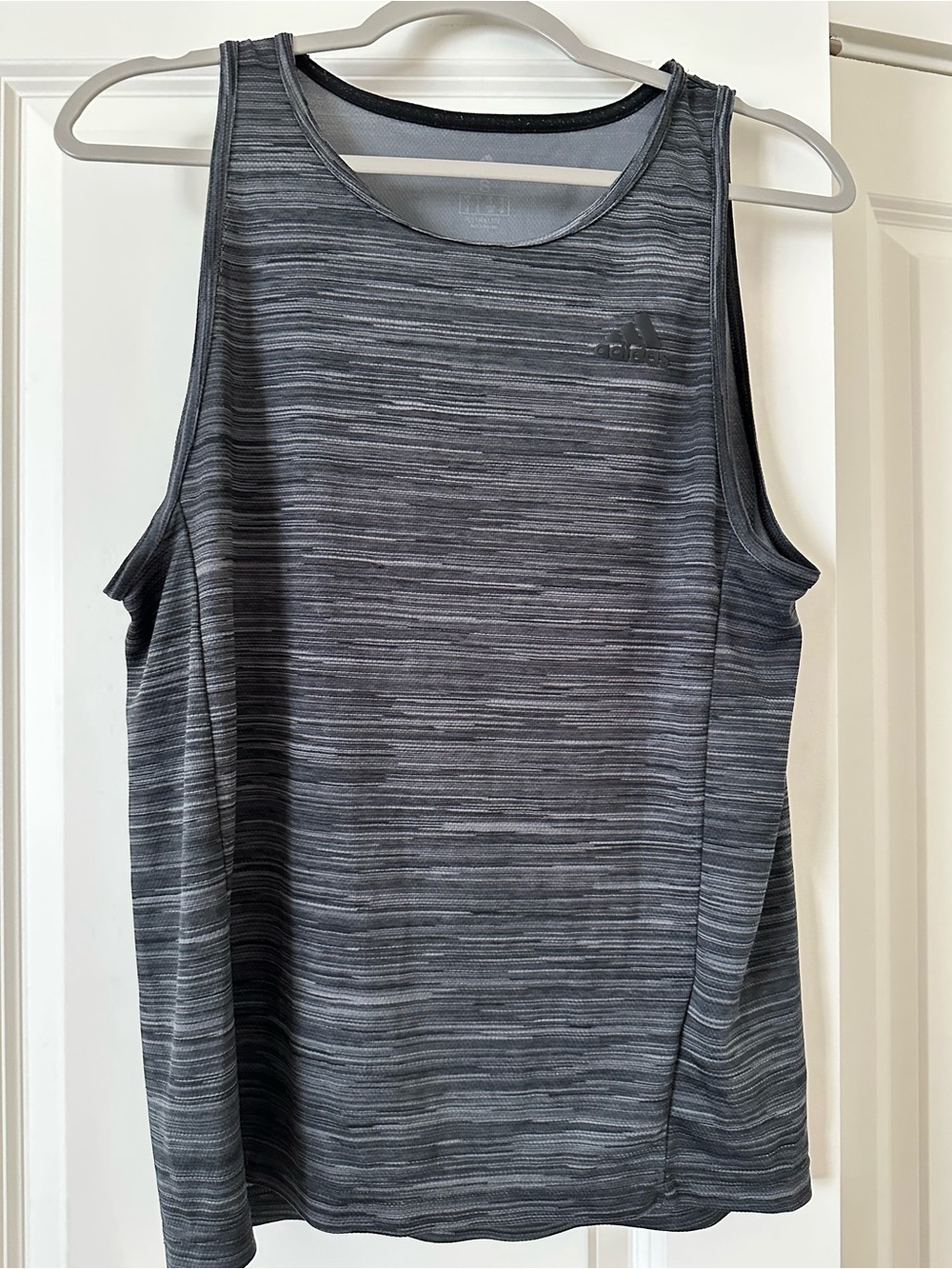 adidas Men's Grey Space-Dyed Performance Tank Top